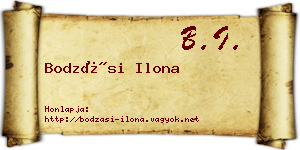 Bodzási Ilona névjegykártya